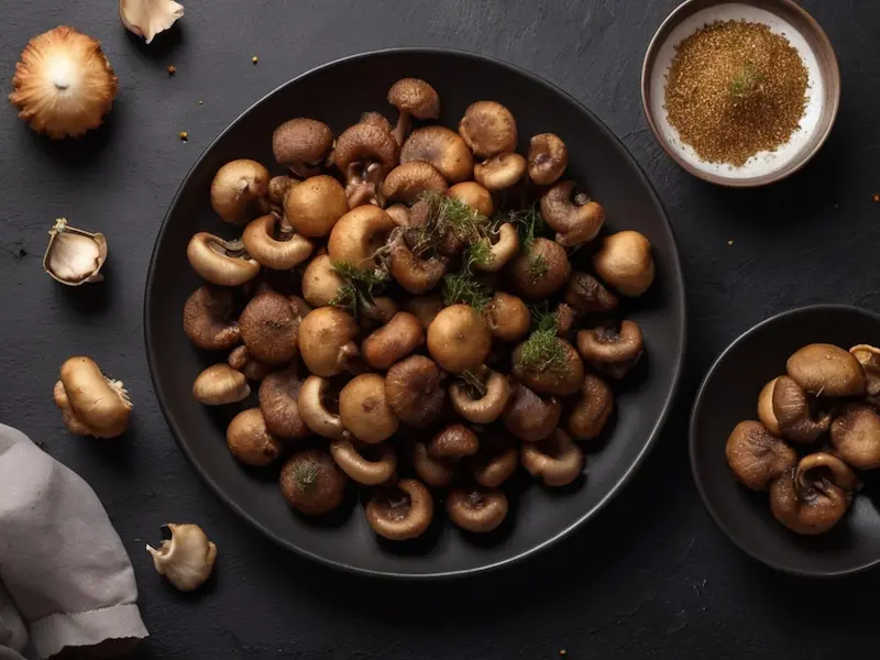 Champignons au air fryer : concentrés en goût en 12 min