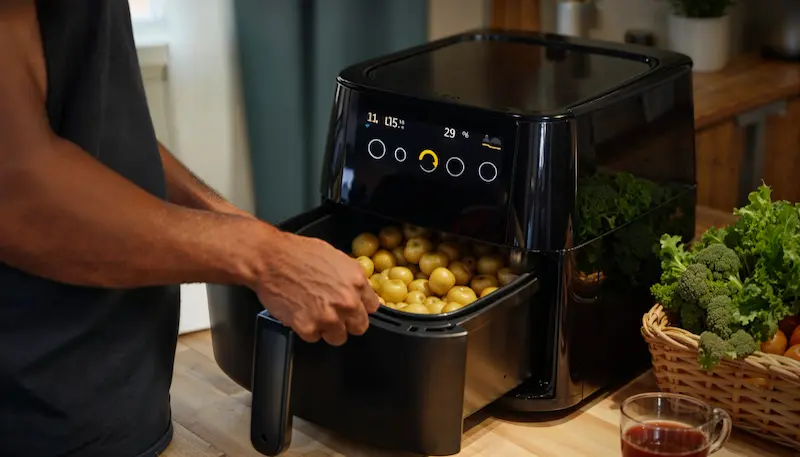 Pommes de terre grenaille au air fryer : dorées et fondantes