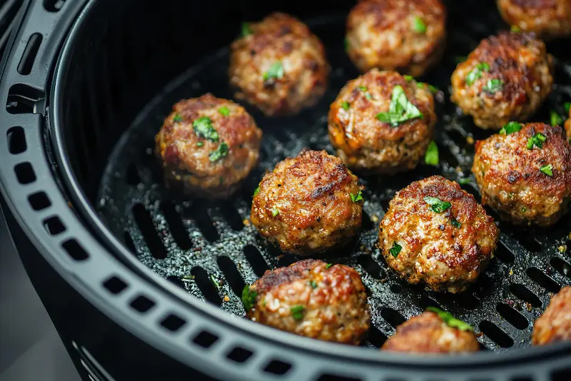Boulettes de viande air fryer : dorées en 12 min