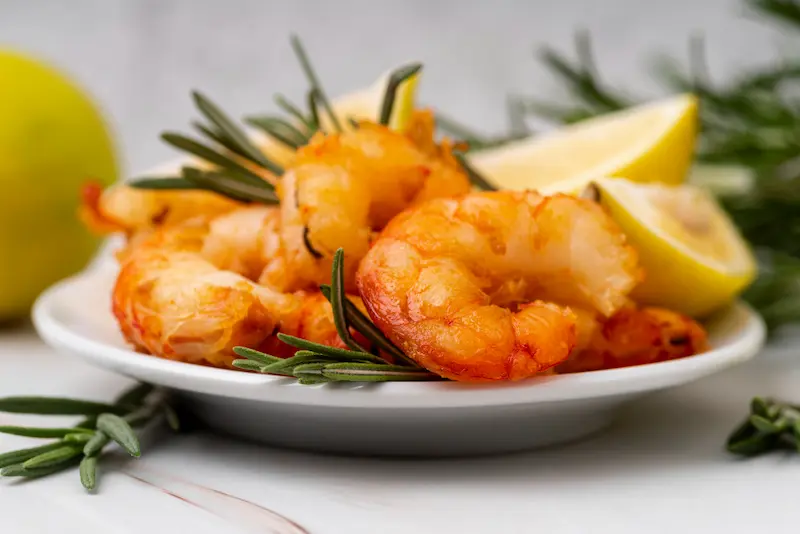 Crevettes air fryer : ail, citron, en 8 minutes