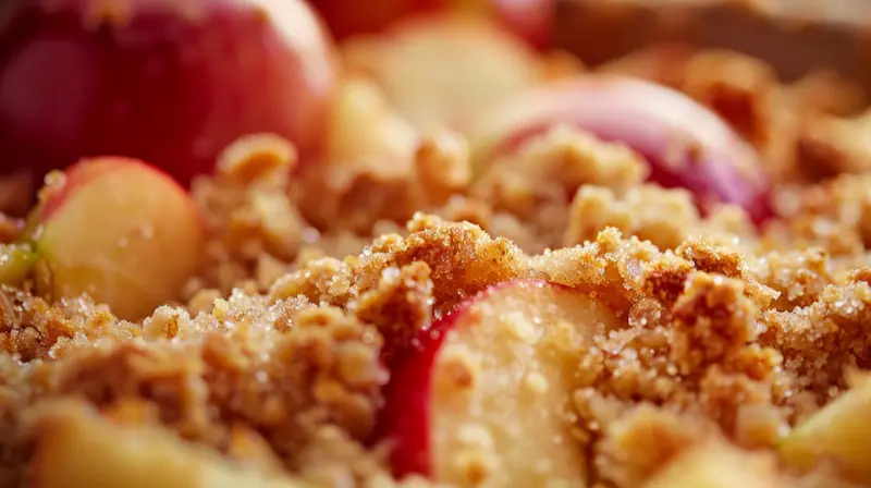 Crumble pommes-cannelle air fryer : 20 min