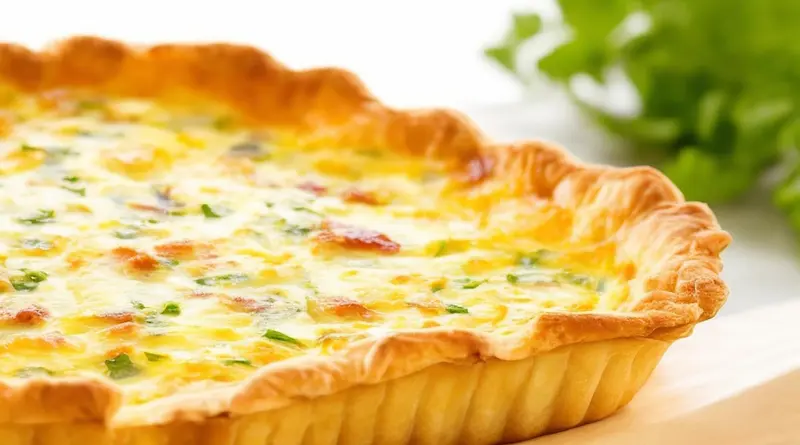 Quiche lorraine au air fryer : dorée et crémeuse