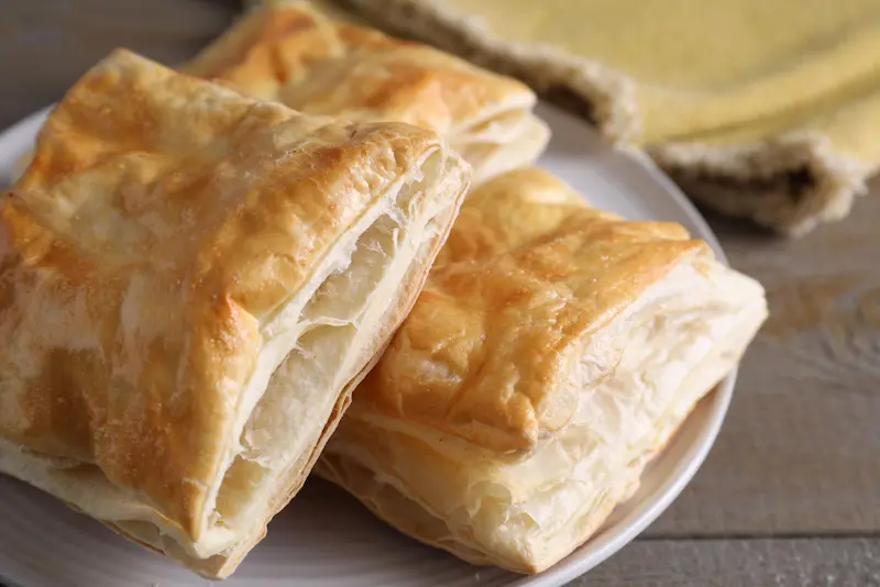 Feuilletés jambon fromage au air fryer