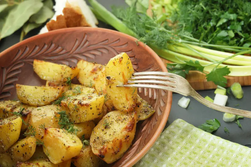 Pommes de terre nouvelles ail romarin air fryer