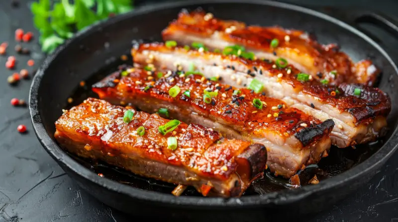 Poitrine de porc au air fryer : croustillante et fondante